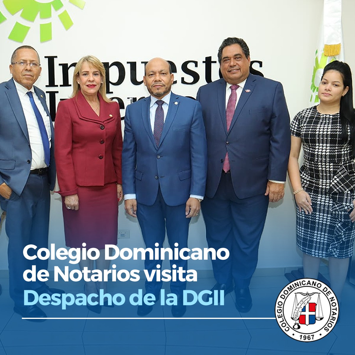 Una comisión de directivos del Colegio Dominicano de Notarios